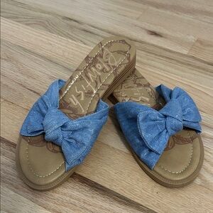 Blowfish Denim Bow Slides
